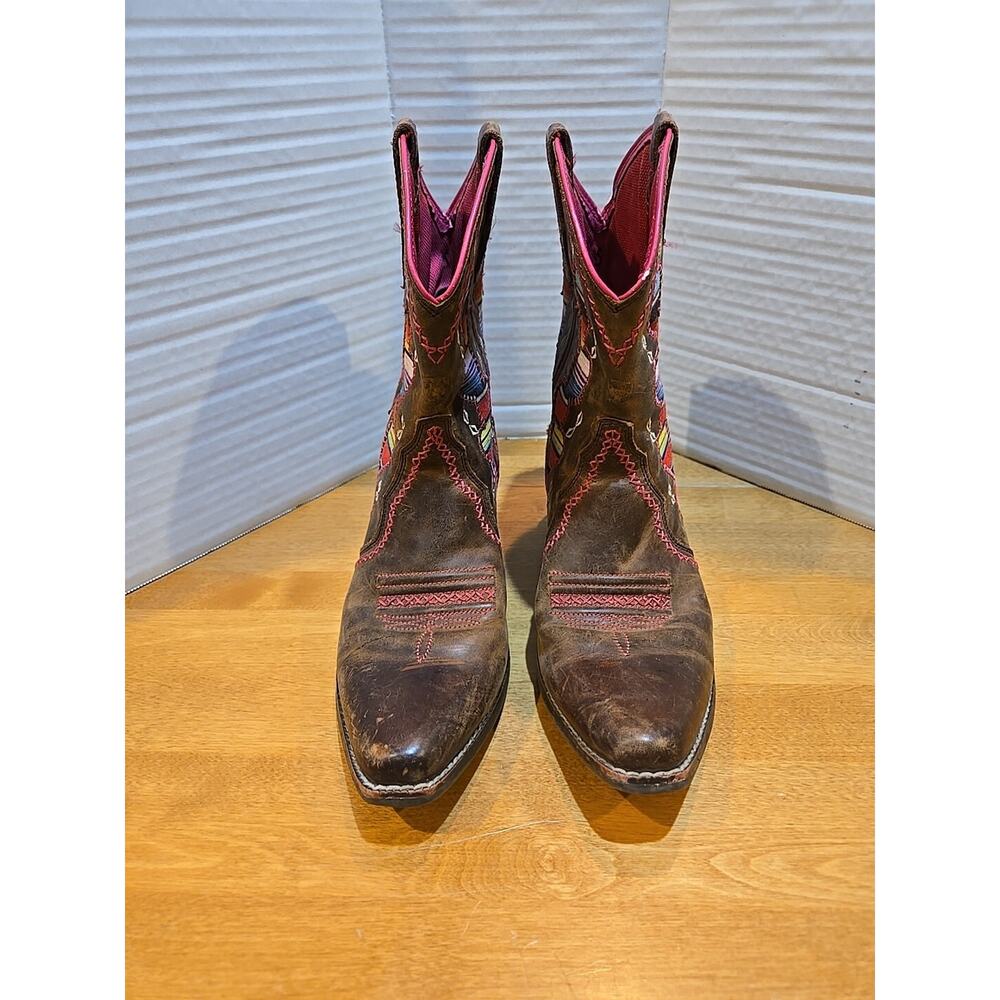 Ariat Desert Diva Leather Western 10023077 Youth Size 5 Colorful Embroidery - Picture 6 of 11